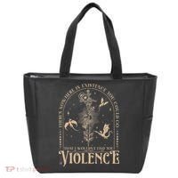 Nowhere In Existence Violence Retro Fantasy Book Dragon Tote Bag thumb 0