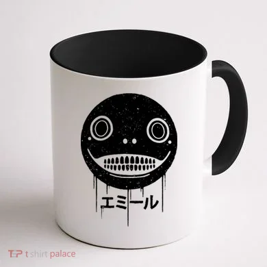 Nier Creepy Face Coffee Mug back
