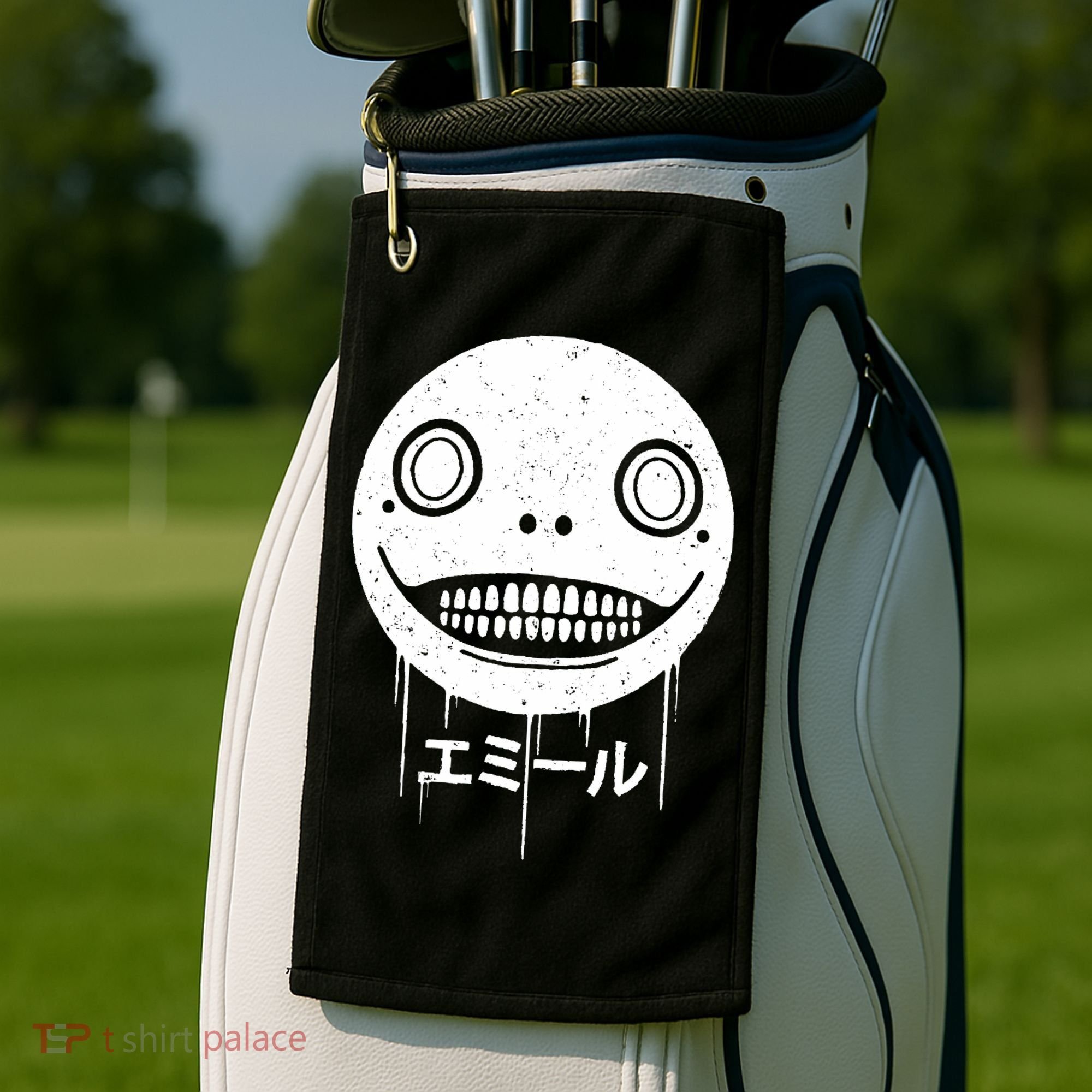 Nier Creepy Face Golf Towel