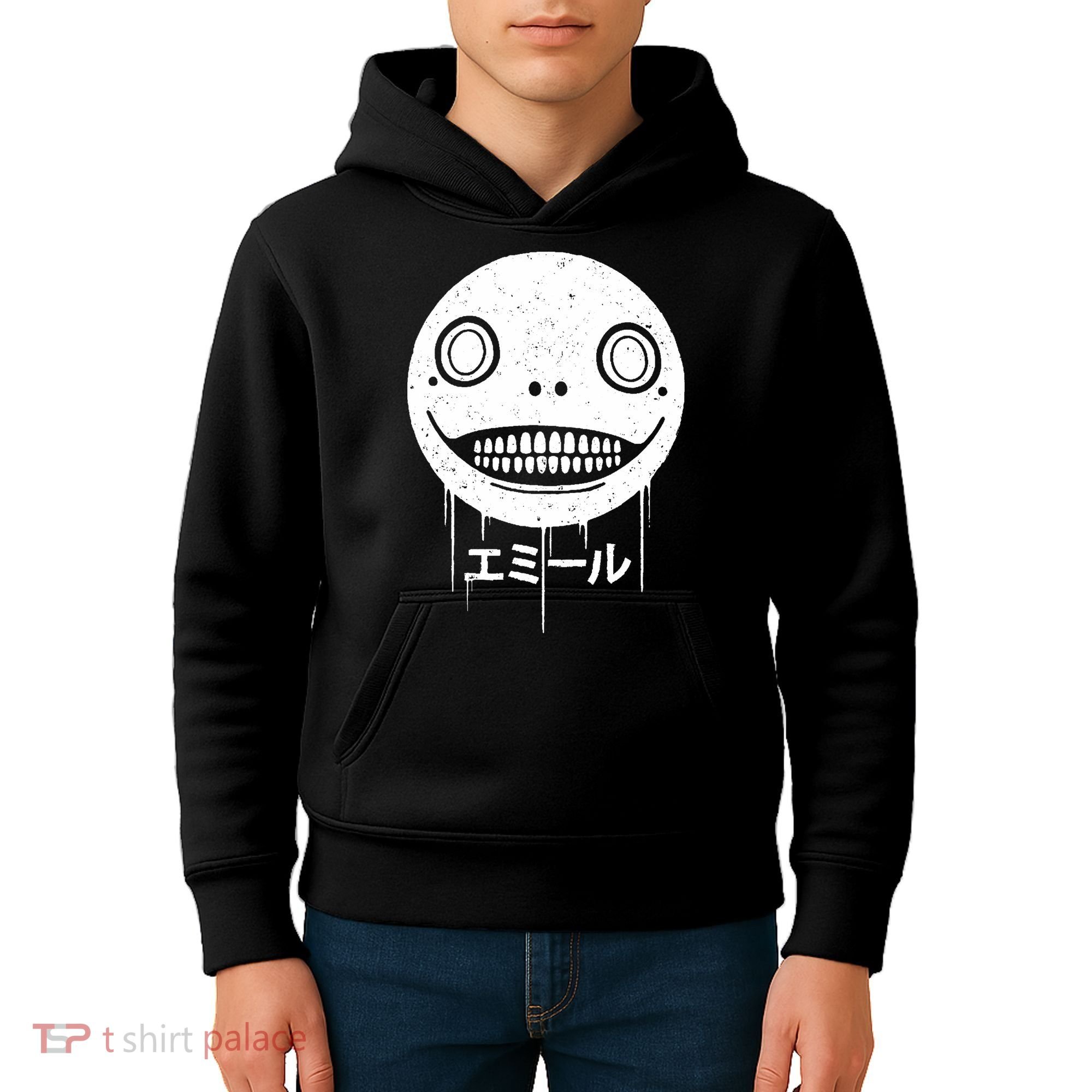 Nier Creepy Face Kids Hoodie