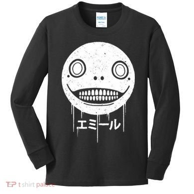 Nier Creepy Face Kids Long Sleeve Shirt