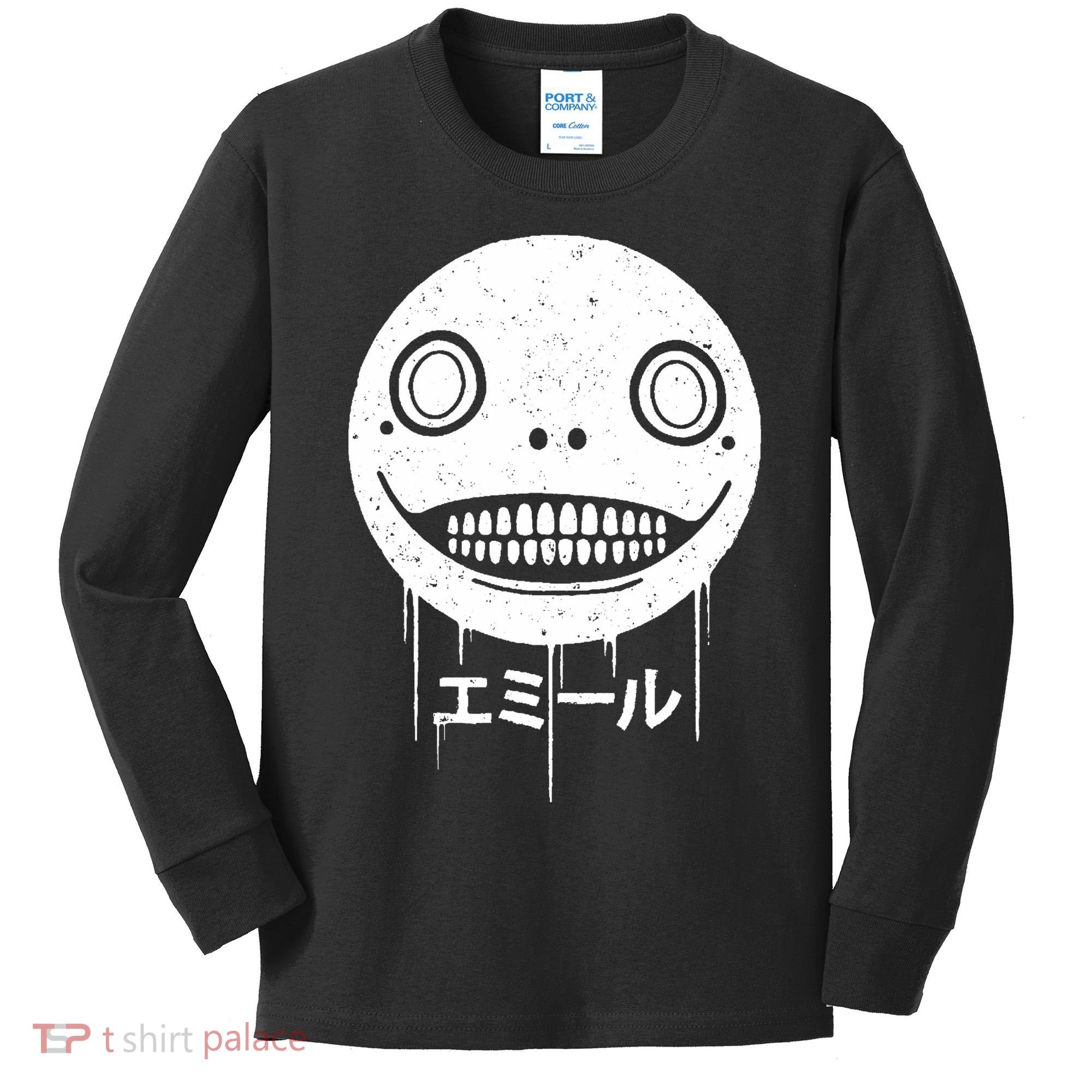 Nier Creepy Face Kids Long Sleeve Shirt