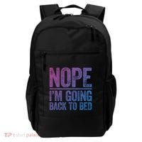 Nope IM Going Back To Bed Gift Backpack thumb 0