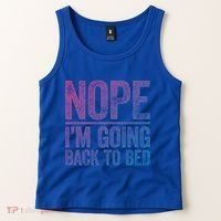 Nope IM Going Back To Bed Gift Tank Top thumb 2