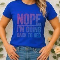 Nope IM Going Back To Bed Gift Women's T-Shirt thumb 2