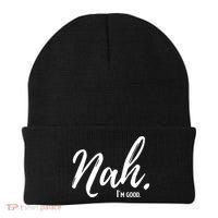 Nah I'm Good Funny Humor Meme Beanie thumb 0
