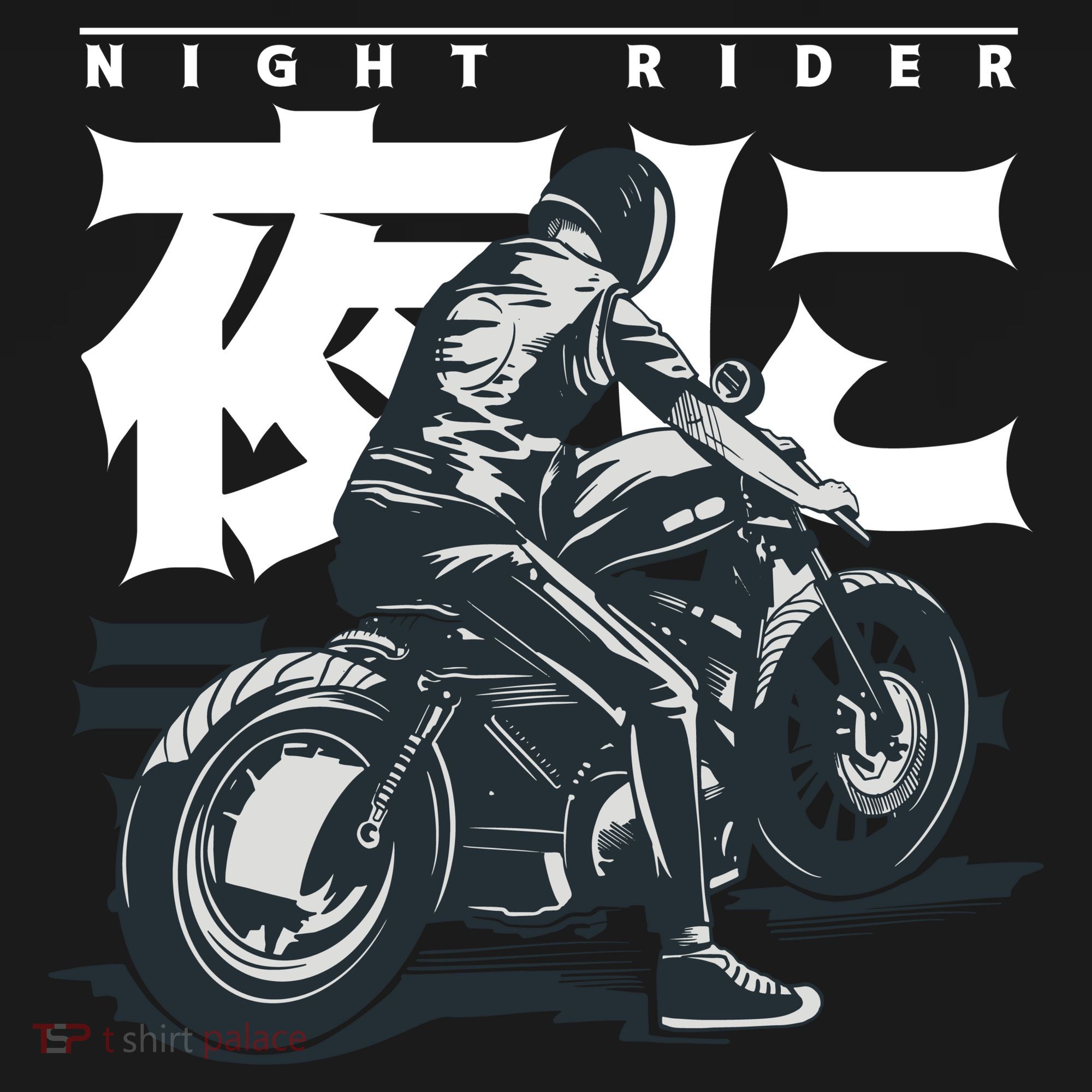 Night Rider Japanese Biker Bucket Hat