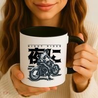 Night Rider Japanese Biker Coffee Mug thumb 3
