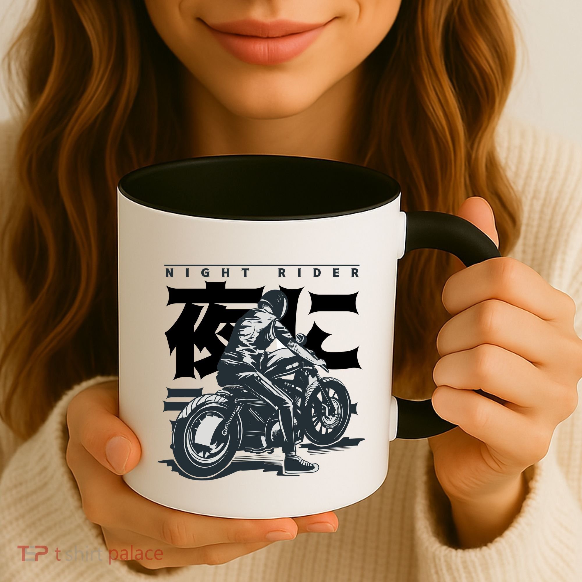 Night Rider Japanese Biker Coffee Mug