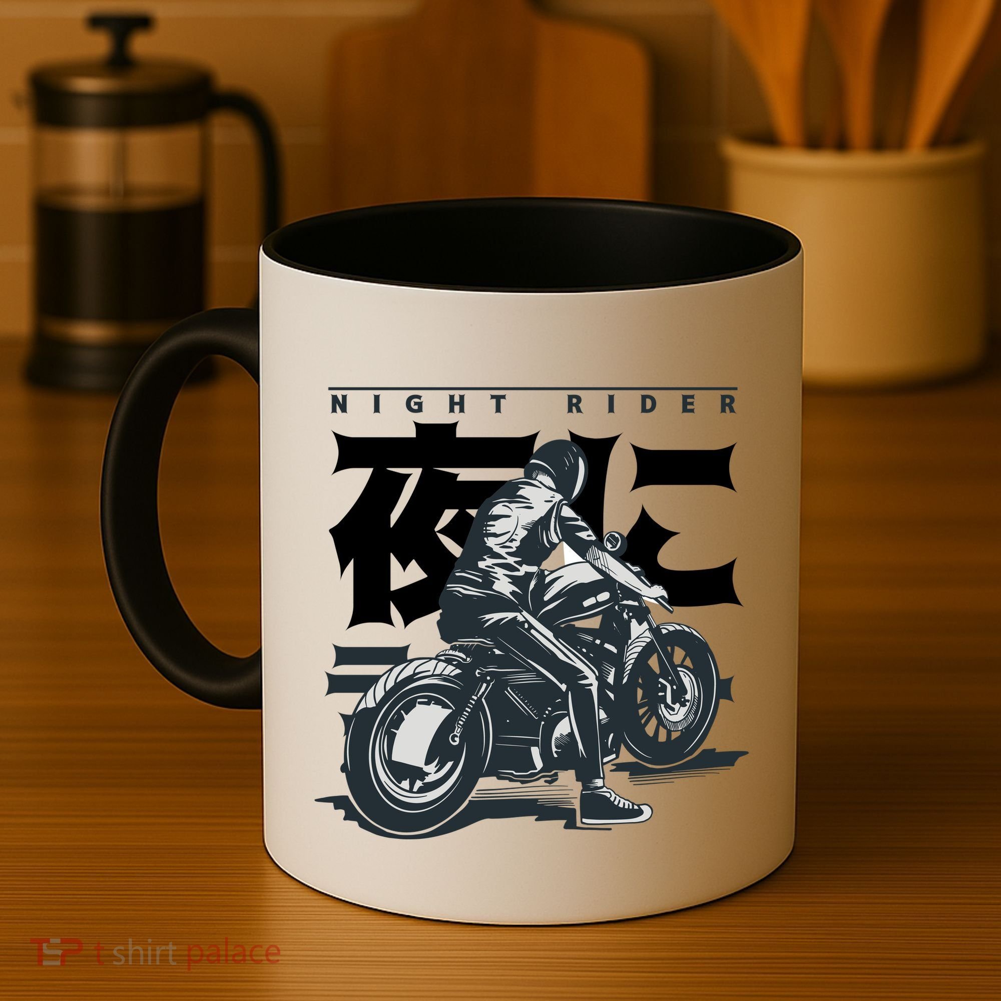 Night Rider Japanese Biker Coffee Mug