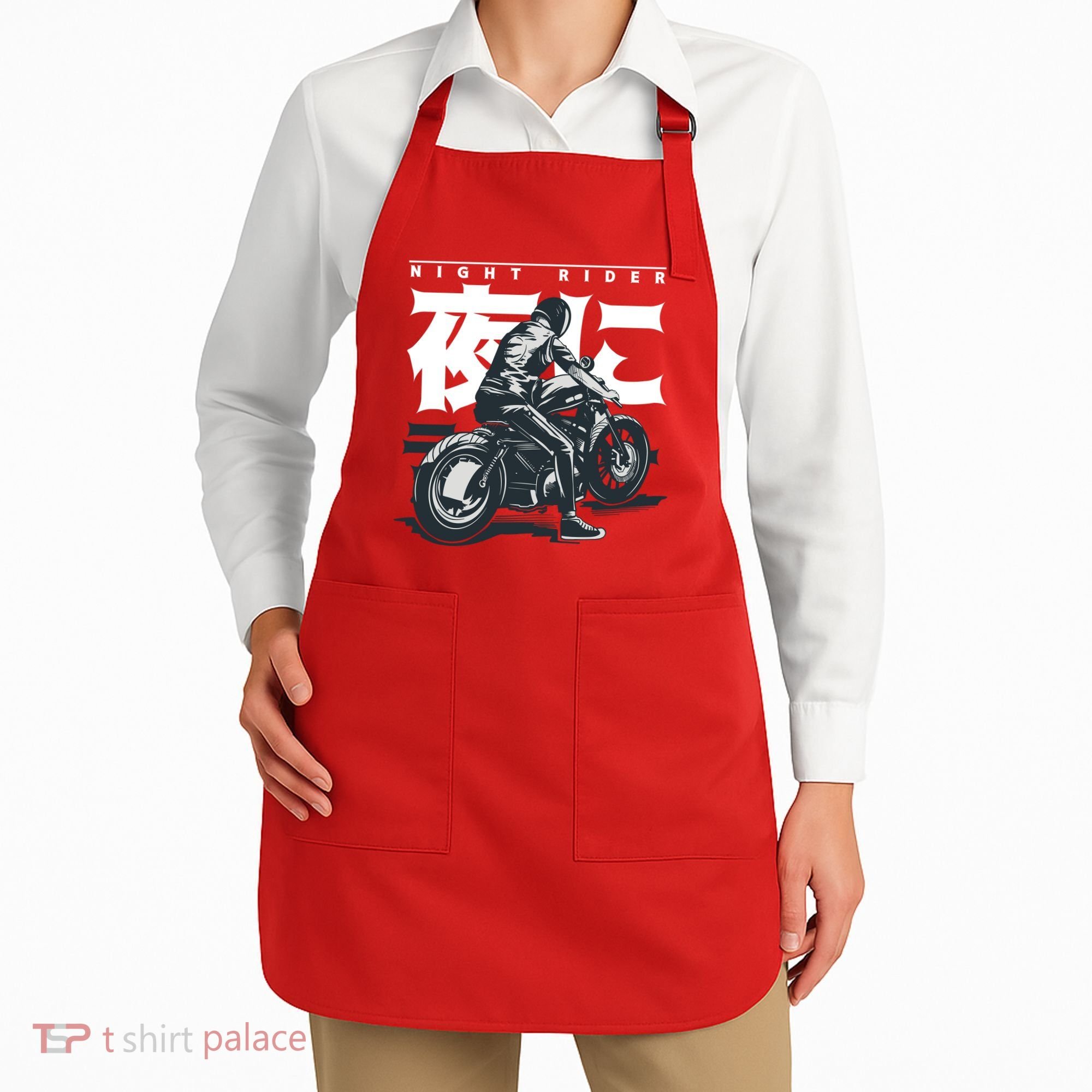 Night Rider Japanese Biker Apron