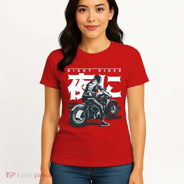 Night Rider Japanese Biker Women's T-Shirt