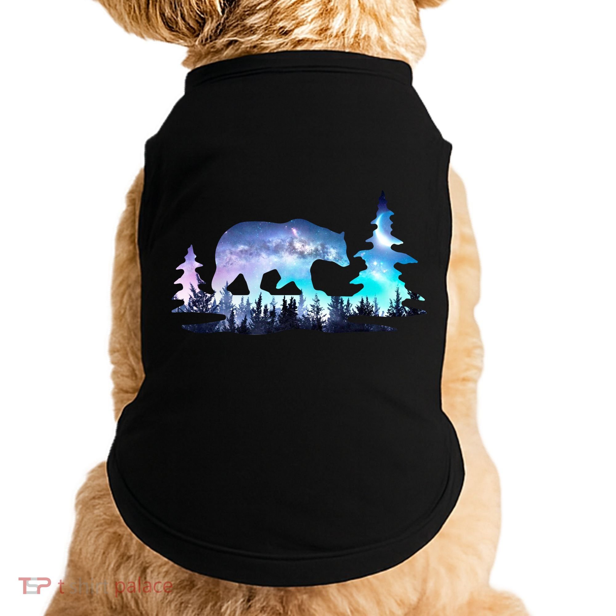 Night Sky Wilderness Bear Doggie Tank