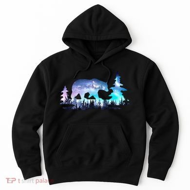Night Sky Wilderness Bear Hoodie