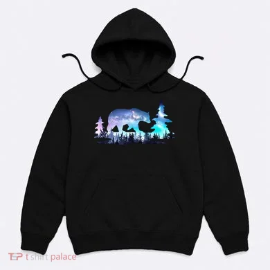 Night Sky Wilderness Bear Hoodie