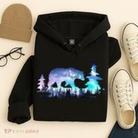 Night Sky Wilderness Bear Hoodie thumb 4