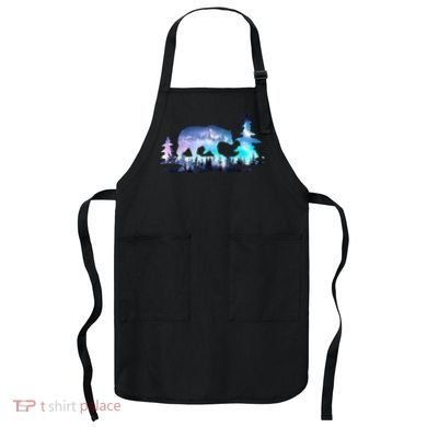 Night Sky Wilderness Bear Apron
