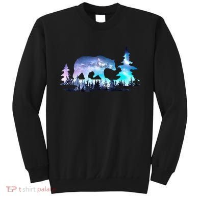 Night Sky Wilderness Bear Sweatshirt