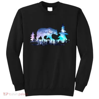 Night Sky Wilderness Bear Sweatshirt