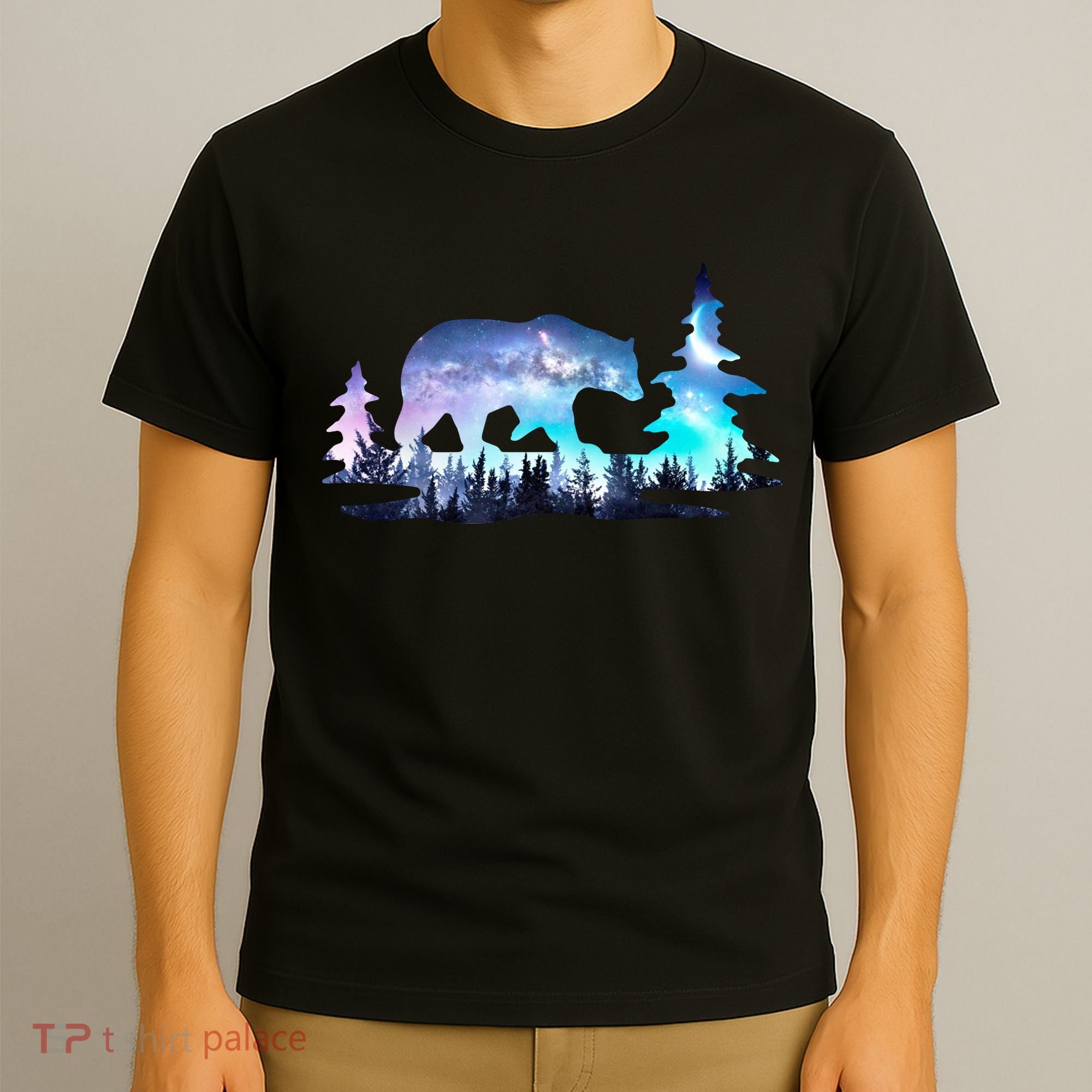 Night Sky Wilderness Bear T-Shirt