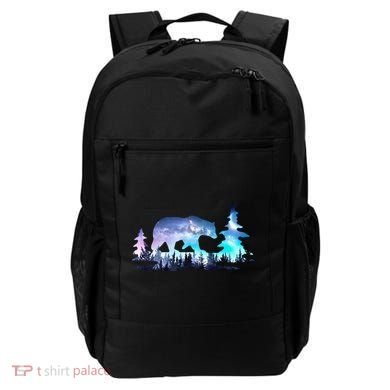 Night Sky Wilderness Bear Backpack