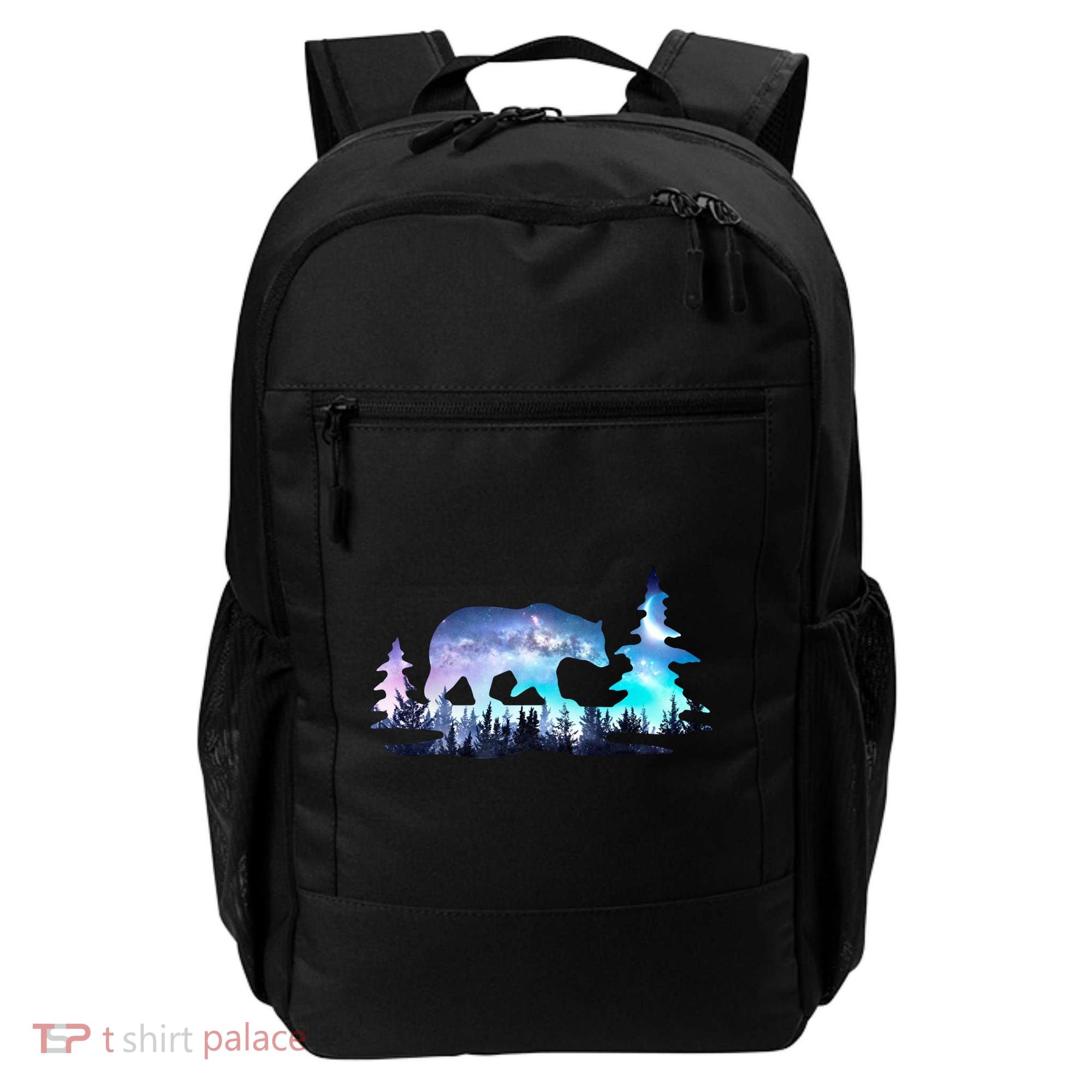 Night Sky Wilderness Bear Backpack