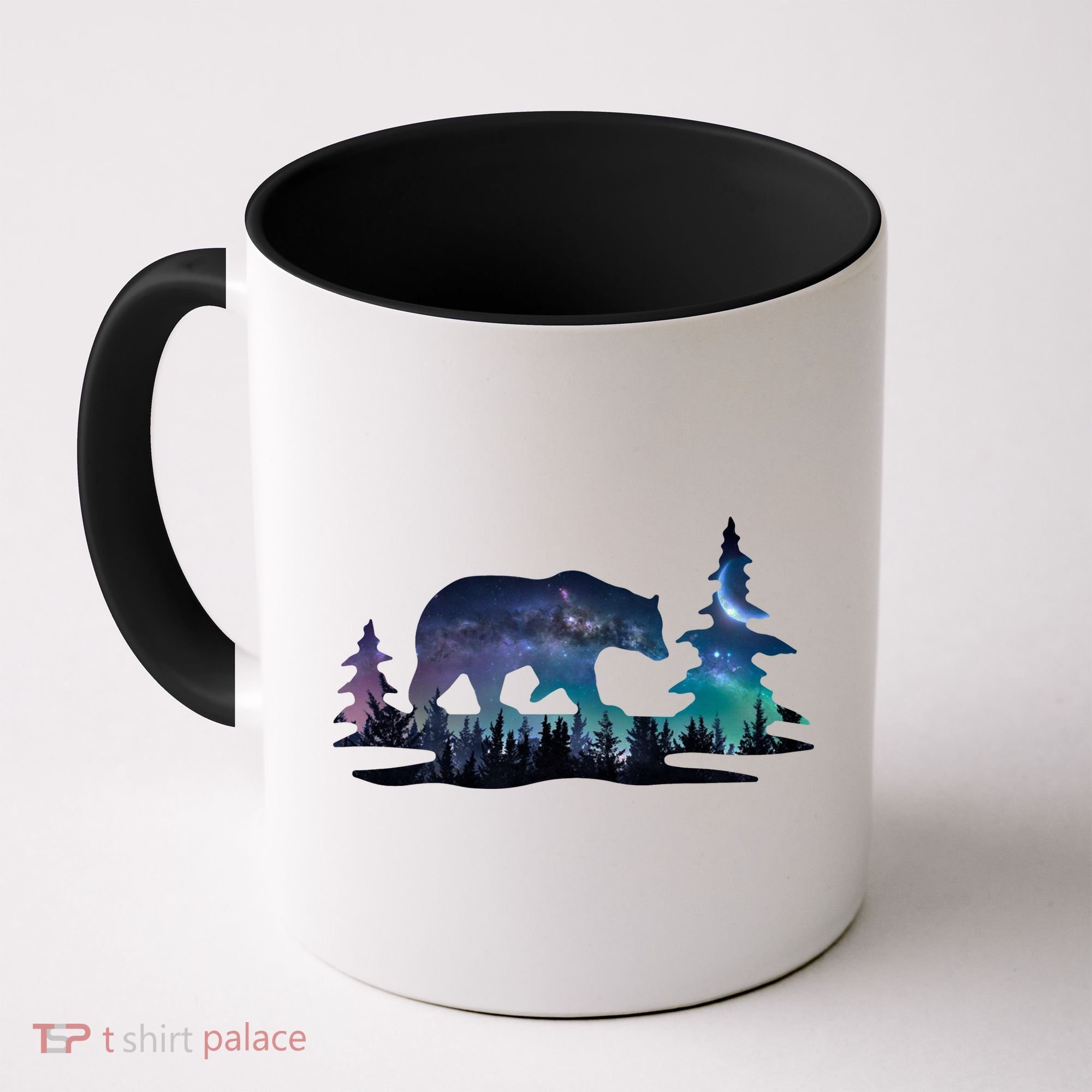 Night Sky Wilderness Bear Coffee Mug