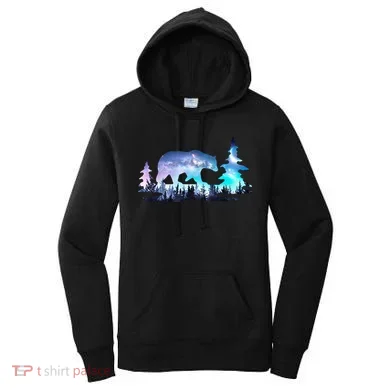 Night Sky Wilderness Bear Women's Hoodie