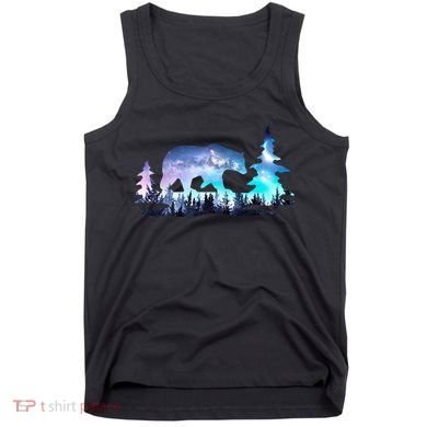 Night Sky Wilderness Bear Tank Top