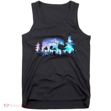 Night Sky Wilderness Bear Tank Top