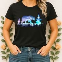 Night Sky Wilderness Bear Women's T-Shirt thumb 2