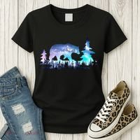 Night Sky Wilderness Bear Women's T-Shirt thumb 3