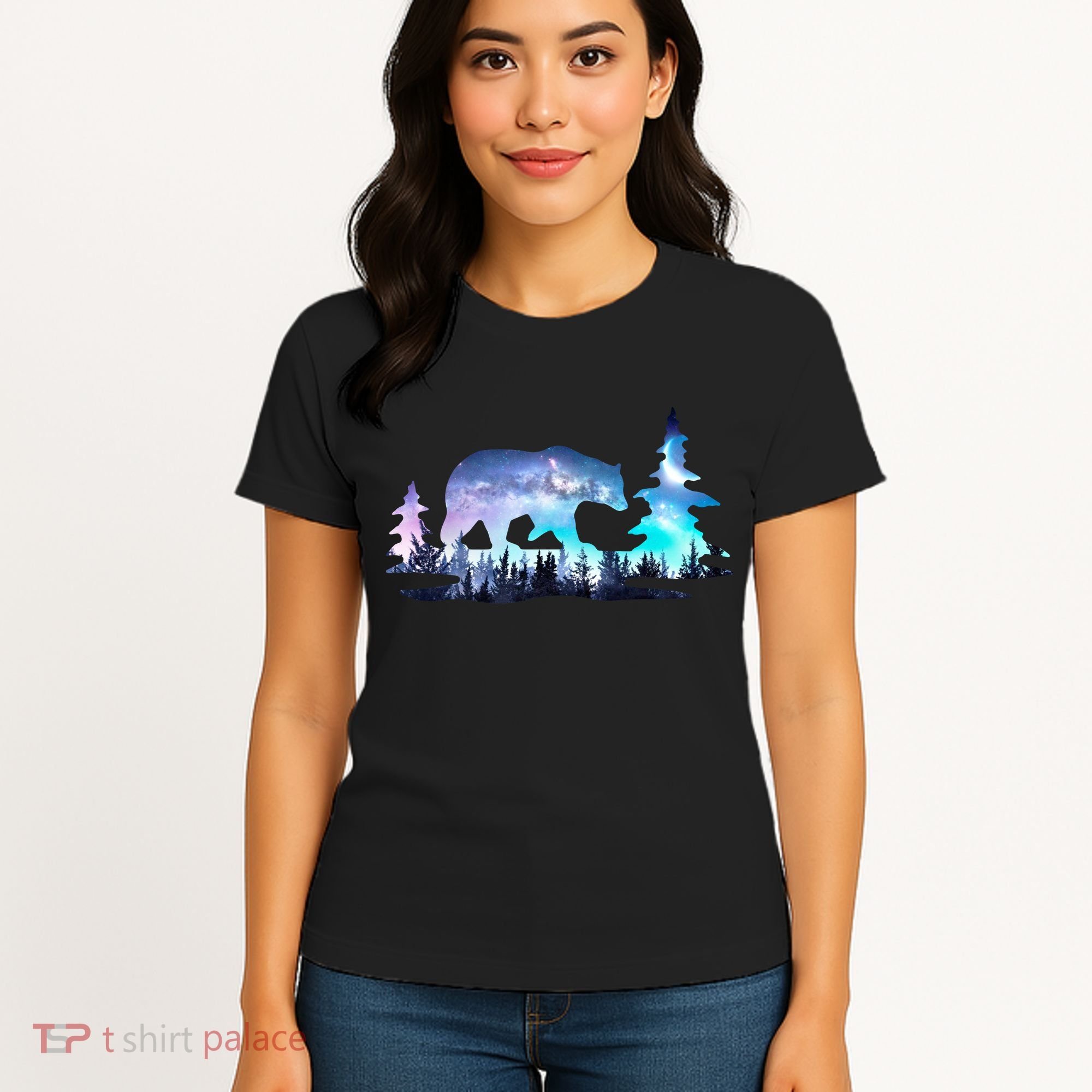 Night Sky Wilderness Bear Women's T-Shirt
