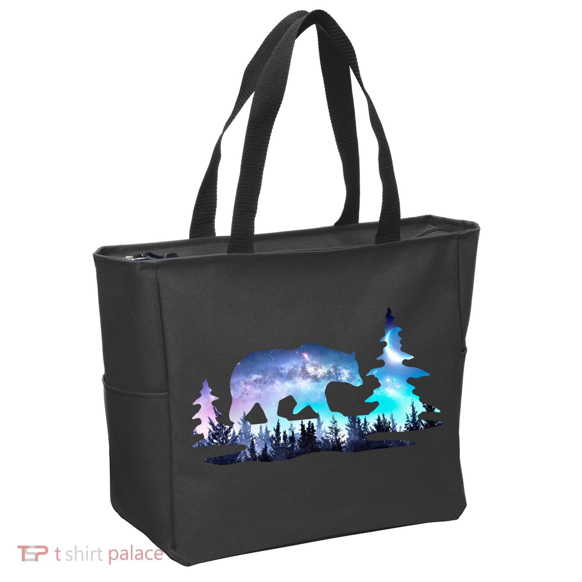 Night Sky Wilderness Bear Tote Bag