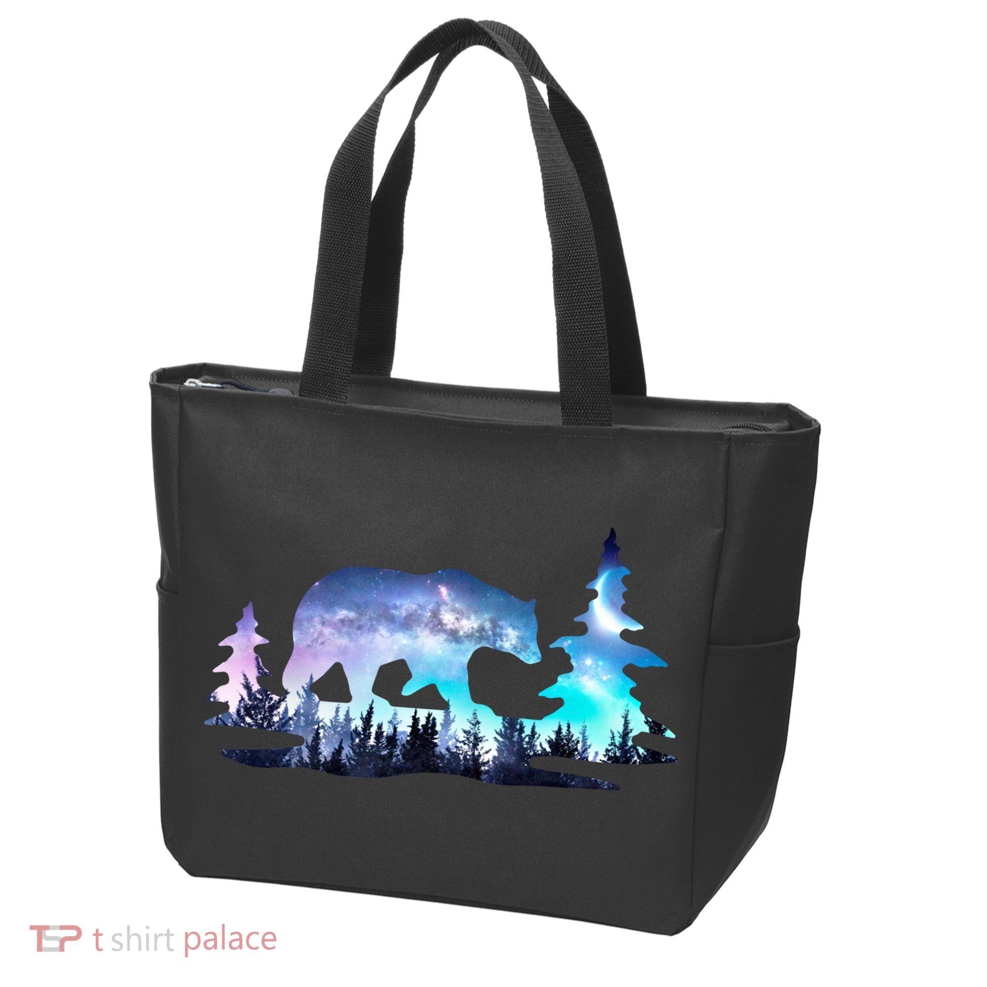 Night Sky Wilderness Bear Tote Bag