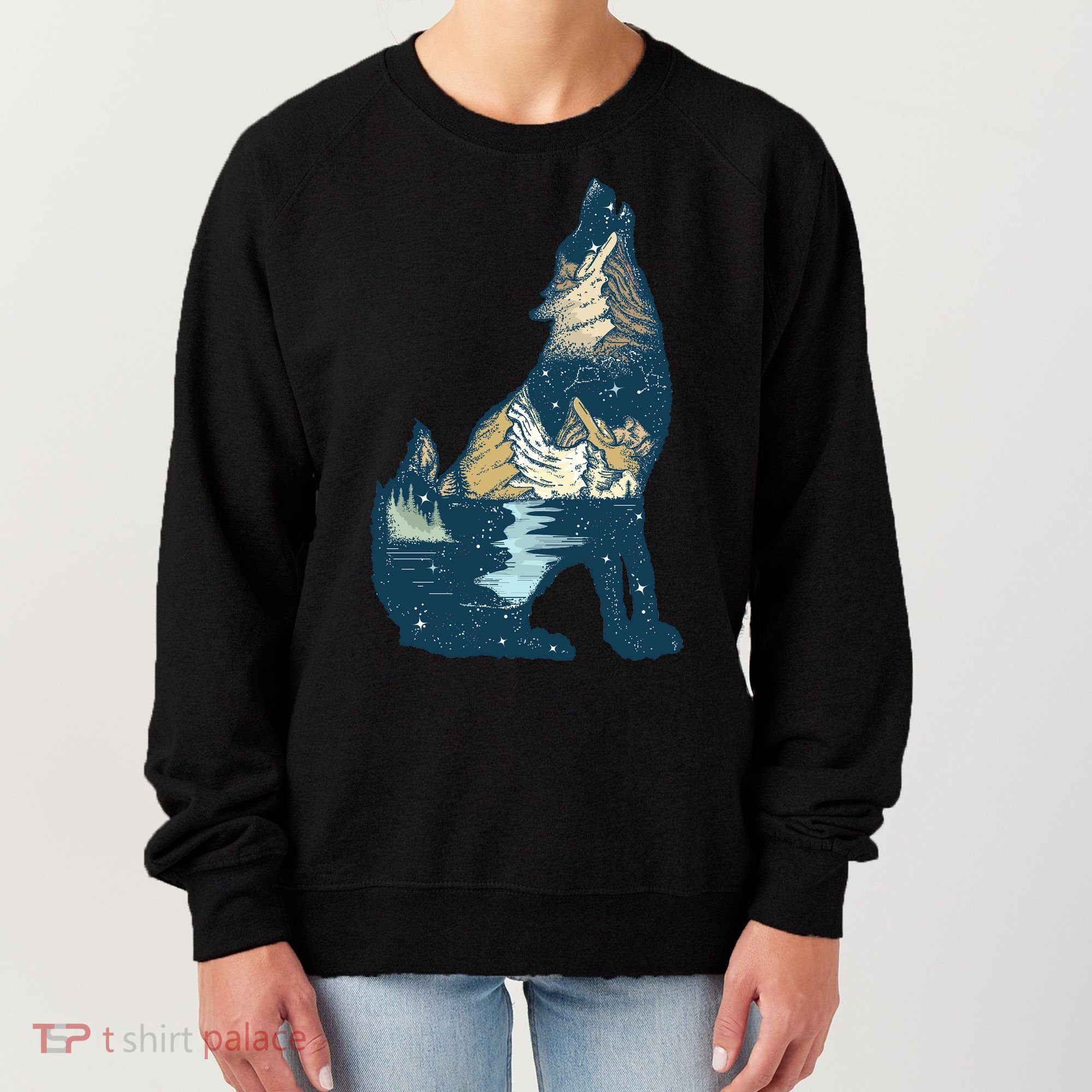 Night Wolf Wilderness Women's Sweatshirt