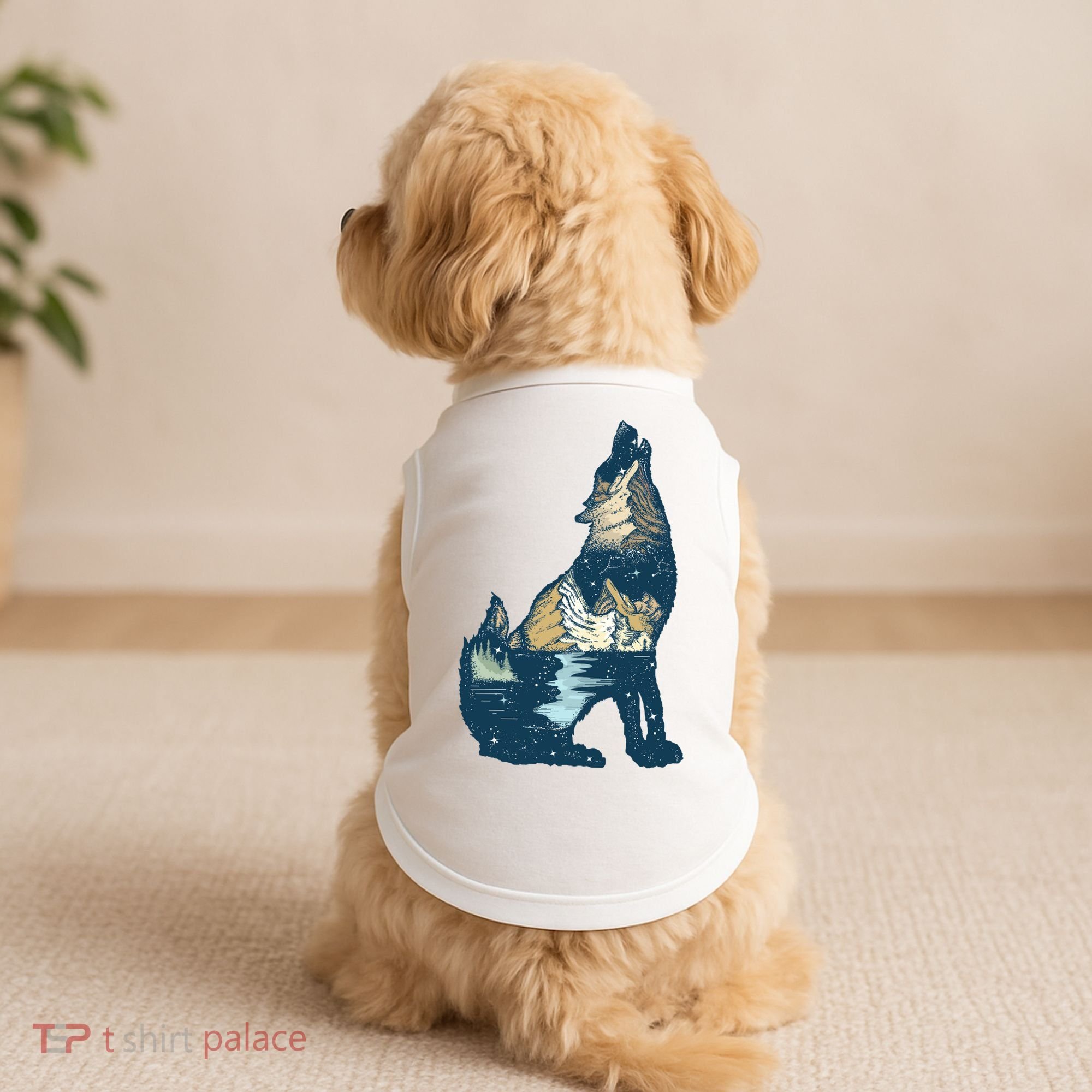 Night Wolf Wilderness Doggie Tank