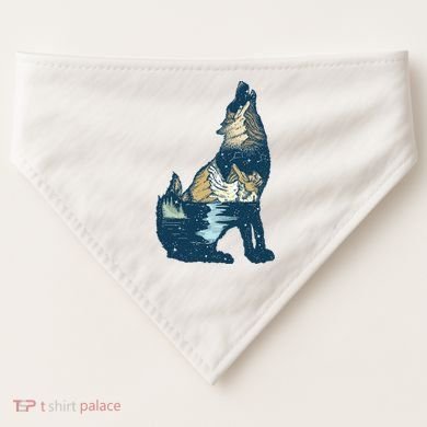 Night Wolf Wilderness USA-Made Doggie Bandana