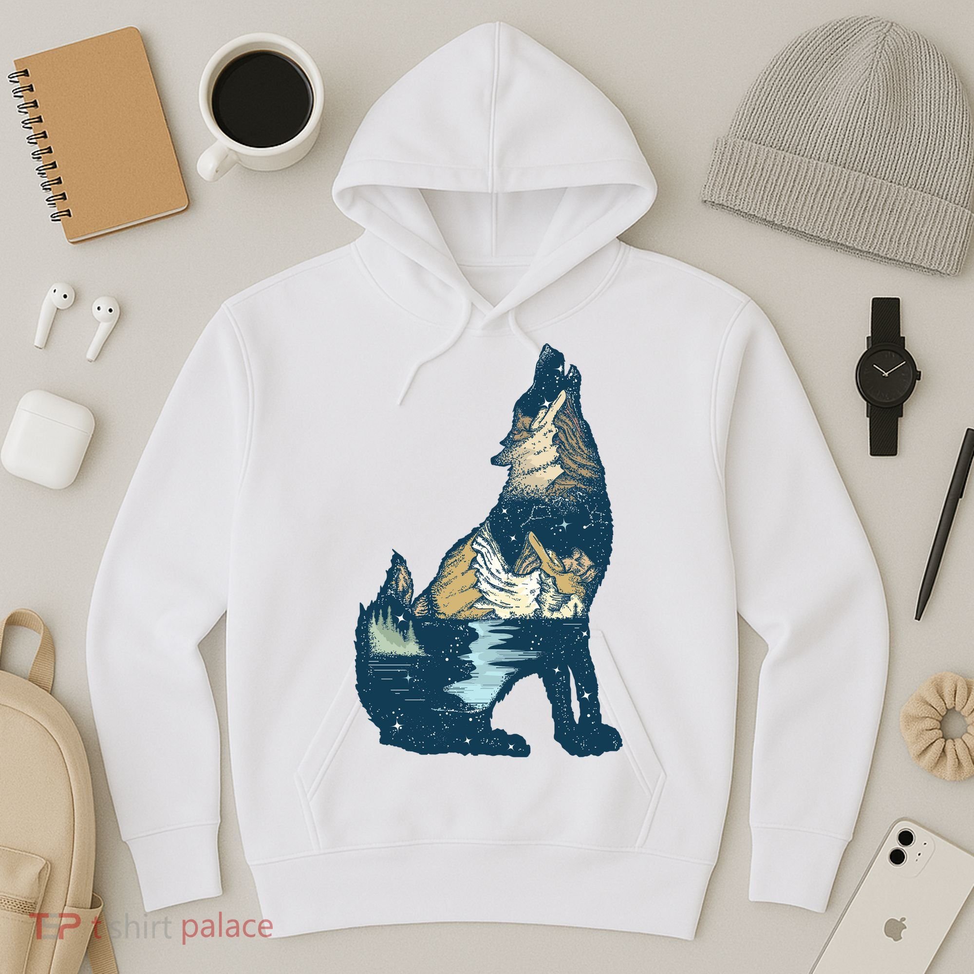 Night Wolf Wilderness Hoodie