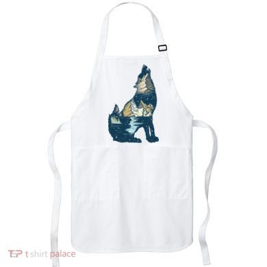 Night Wolf Wilderness Apron