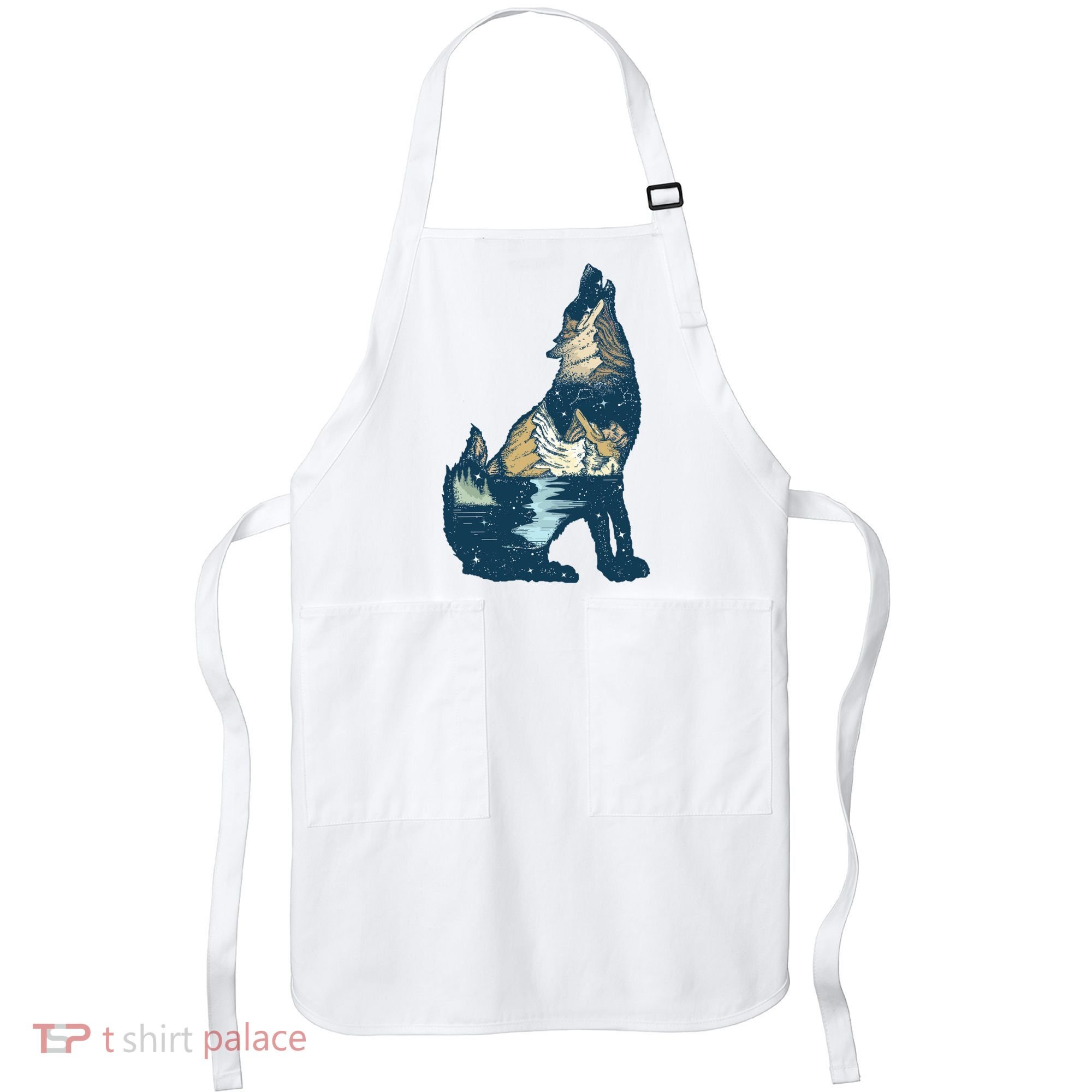 Night Wolf Wilderness Apron