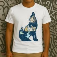 Night Wolf Wilderness T-Shirt thumb 3