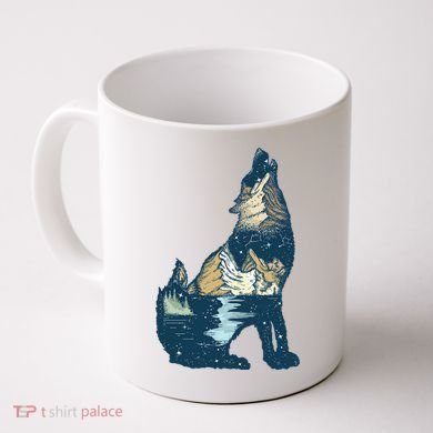 Night Wolf Wilderness Coffee Mug