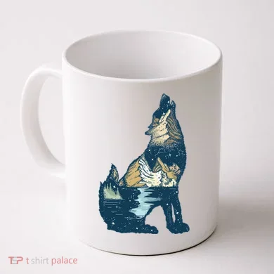 Night Wolf Wilderness Coffee Mug