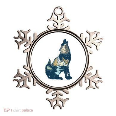 Night Wolf Wilderness Ornament