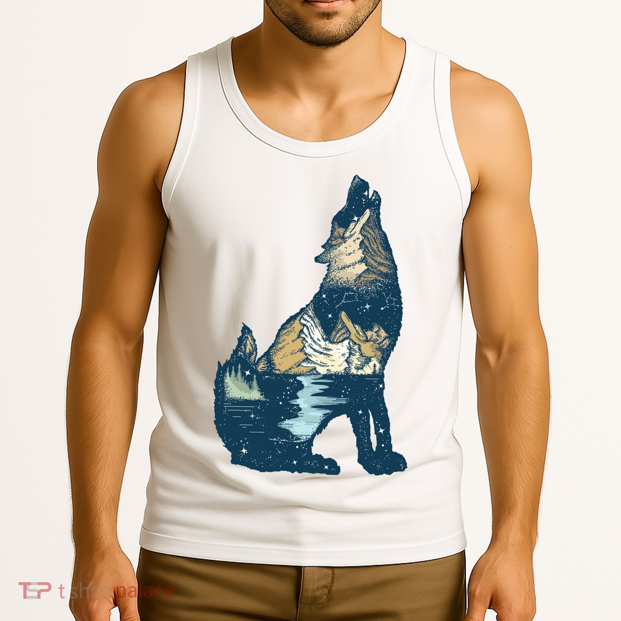 Night Wolf Wilderness Tank Top