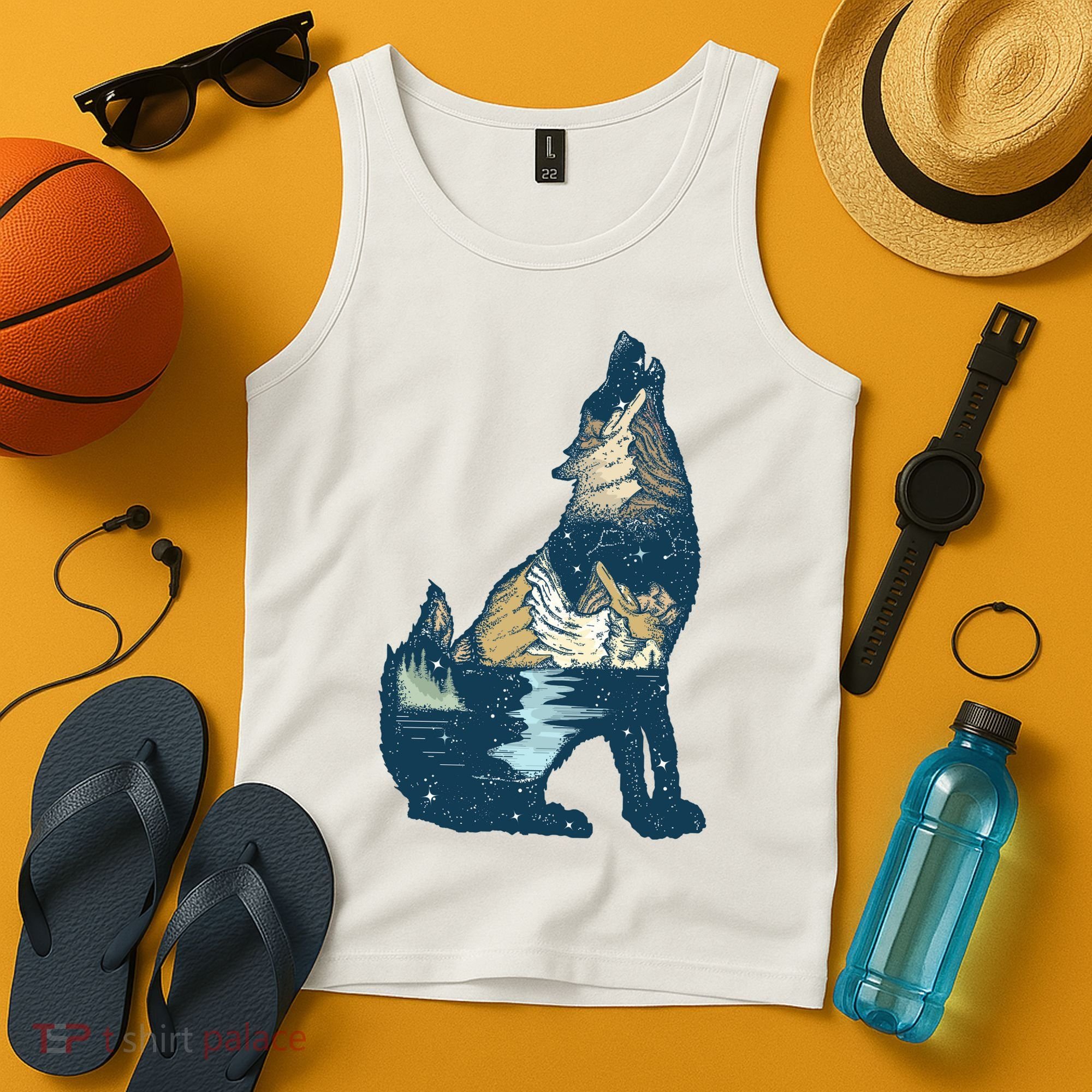 Night Wolf Wilderness Tank Top