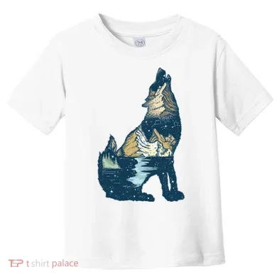 Night Wolf Wilderness Toddler T-Shirt