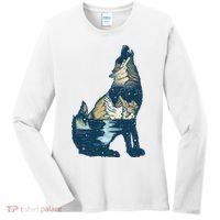 Night Wolf Wilderness Women's Long Sleeve Shirt thumb 0