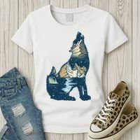 Night Wolf Wilderness Women's T-Shirt thumb 3
